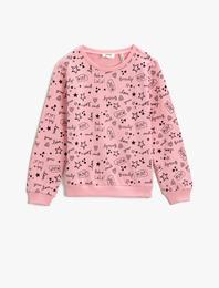 Baskılı Sweatshirt Pamuklu