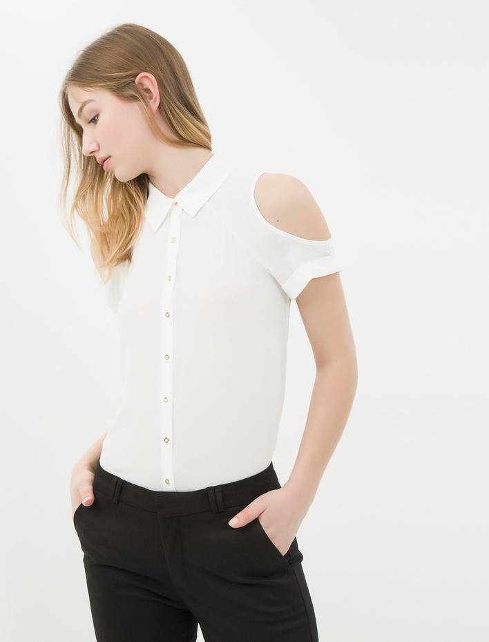  Kısa Kollu Gömlek Pencere Detaylı