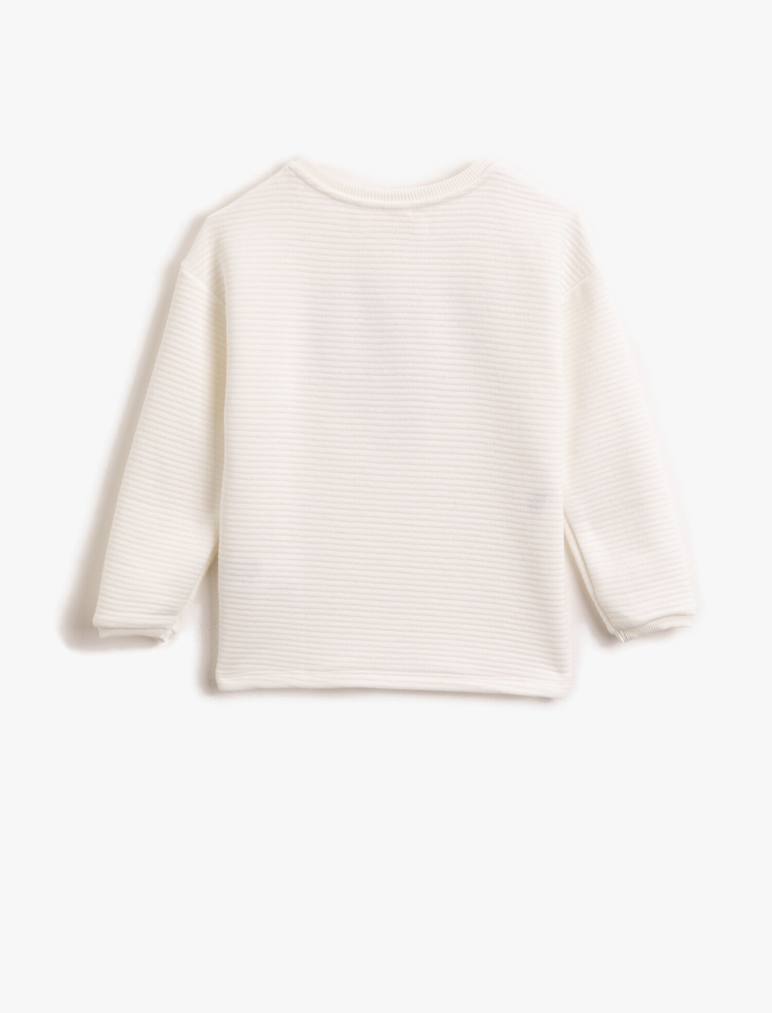  Kız Çocuk Bisiklet Yaka Uzun Kollu Baskılı Sweatshirt