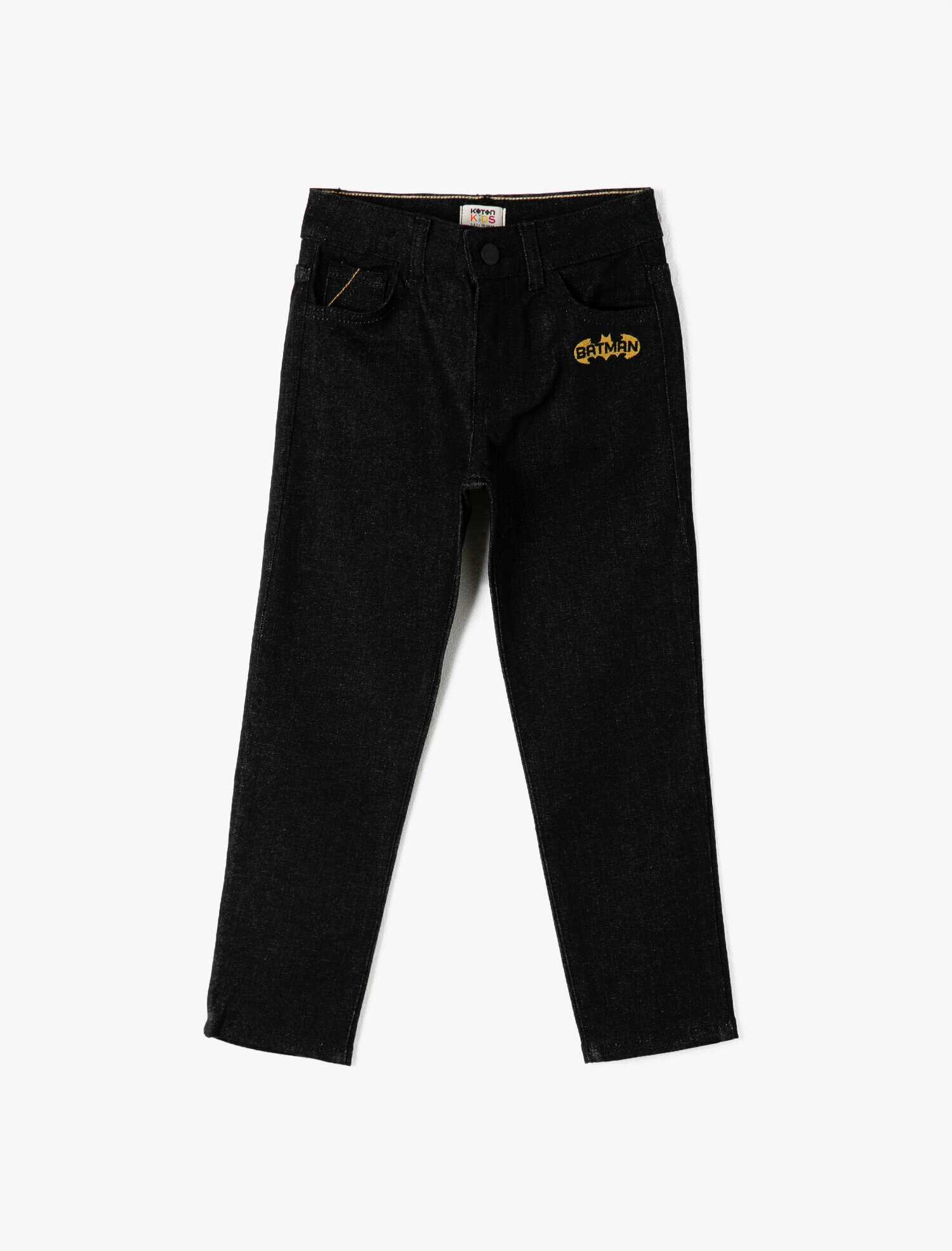  Erkek Çocuk Kot Pantolon Pamuklu Batman İşleme Detaylı Lisanslı - Straight Jean
