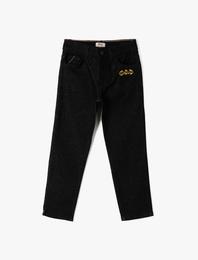 Kot Pantolon Pamuklu Batman İşleme Detaylı Lisanslı - Straight Jean