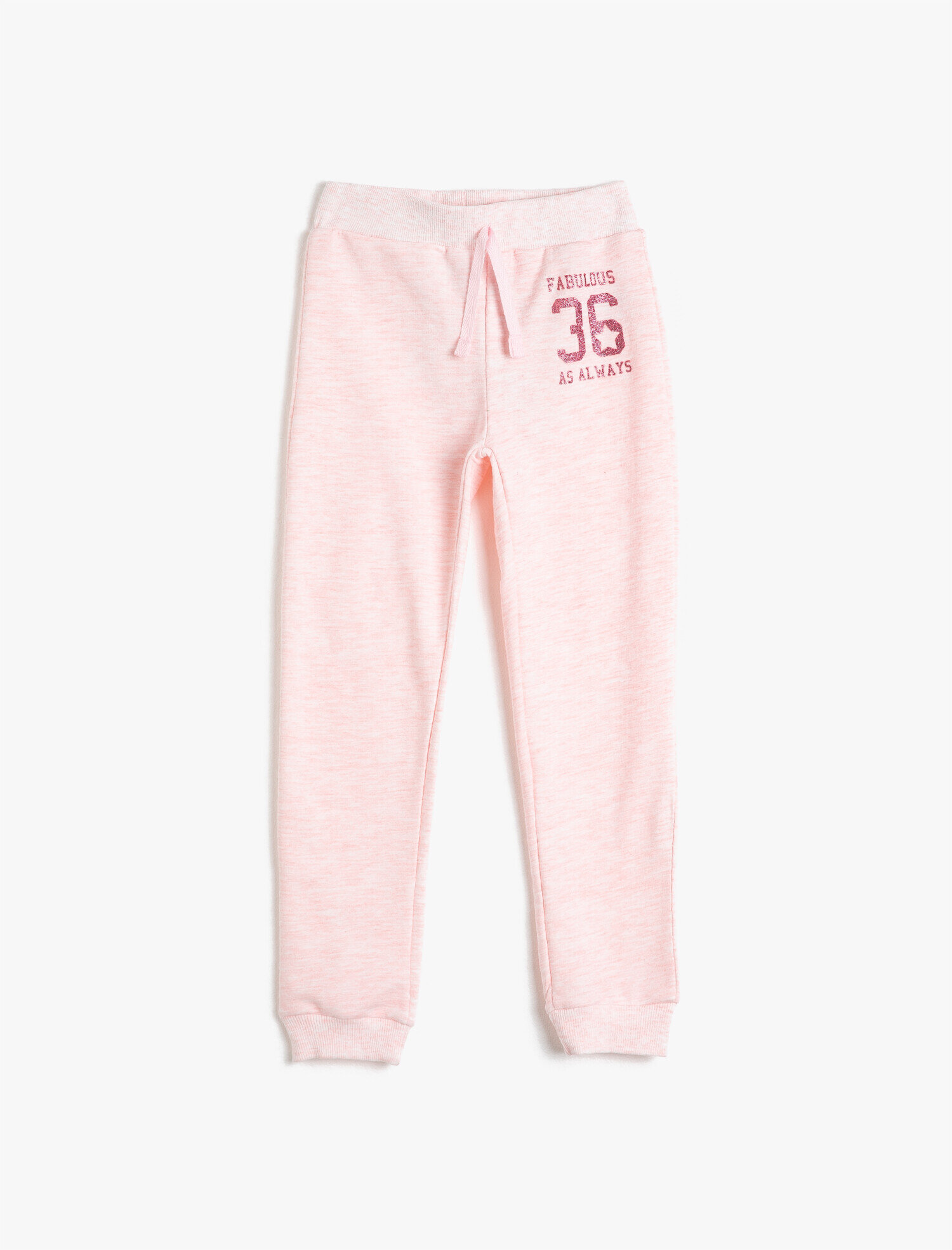  Kız Çocuk Baskılı Eşofman Altı Simli