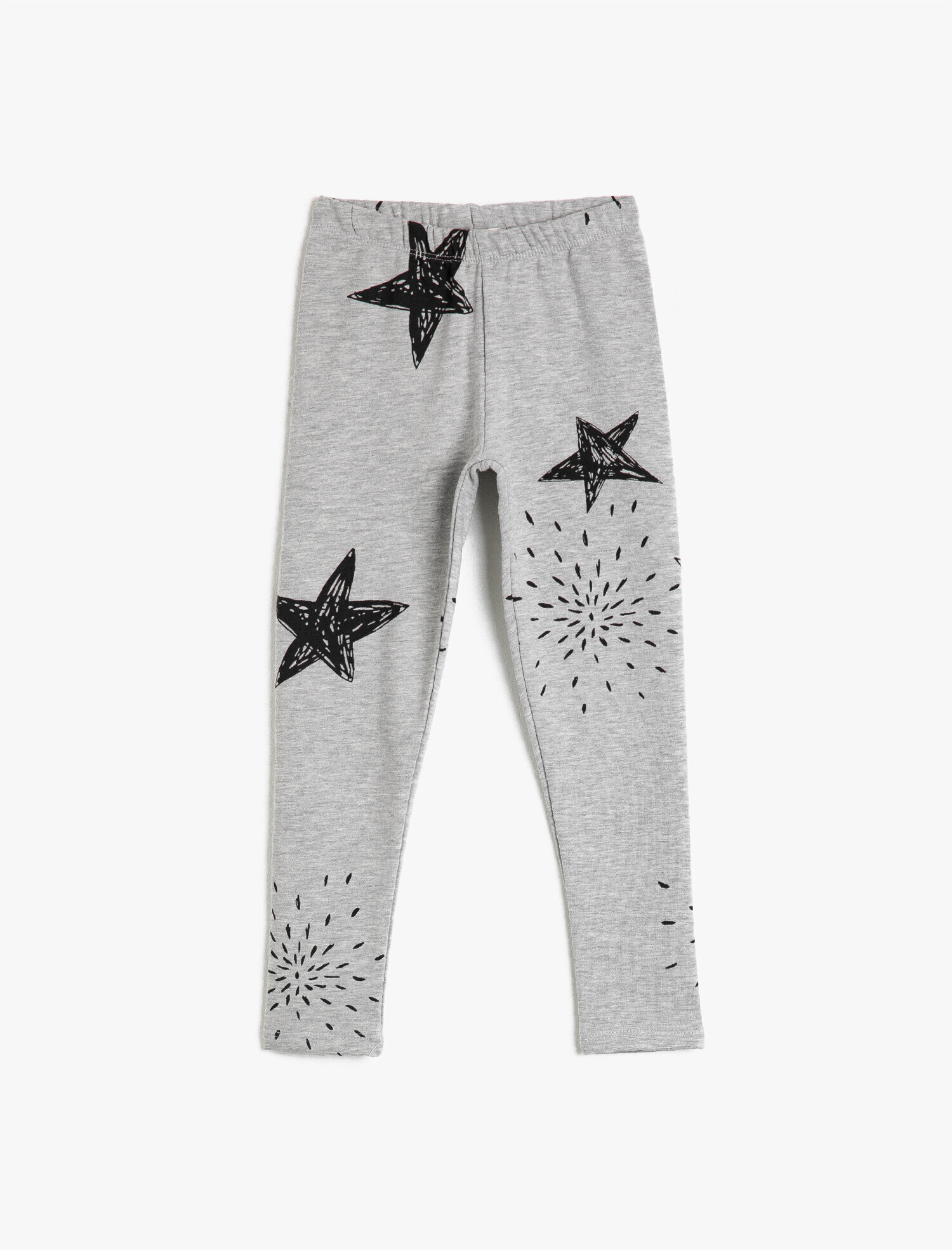  Kız Çocuk Yıldız Baskılı Uzun Tayt