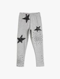 Yıldız Baskılı Uzun Tayt