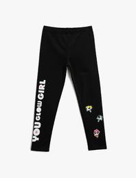 Powerpuff Girls Baskılı Normal Bel Tayt