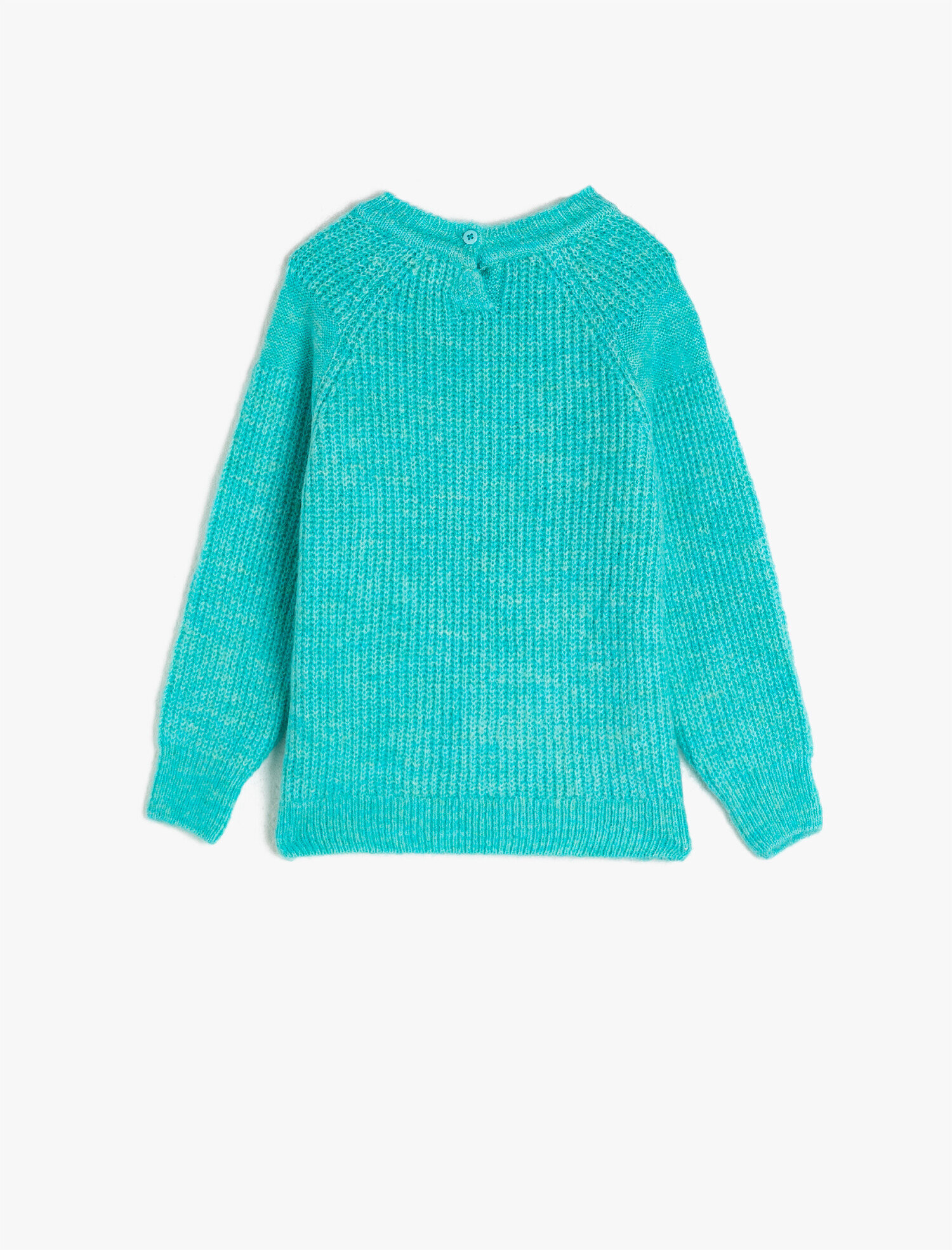  Kız Çocuk Bisiklet Yaka Basic Triko Kazak