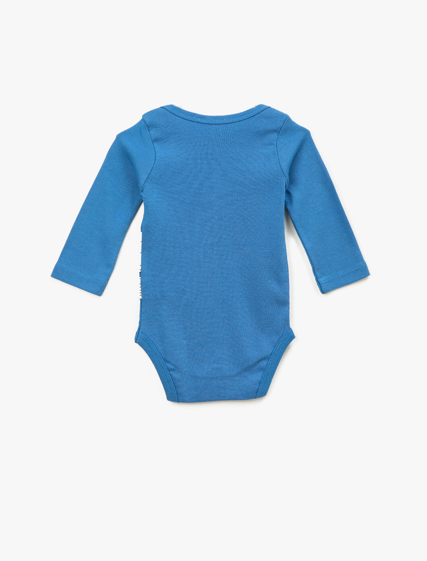  Erkek Bebek Pamuklu Baskılı Uzun Kollu Çıtçıtlı Body