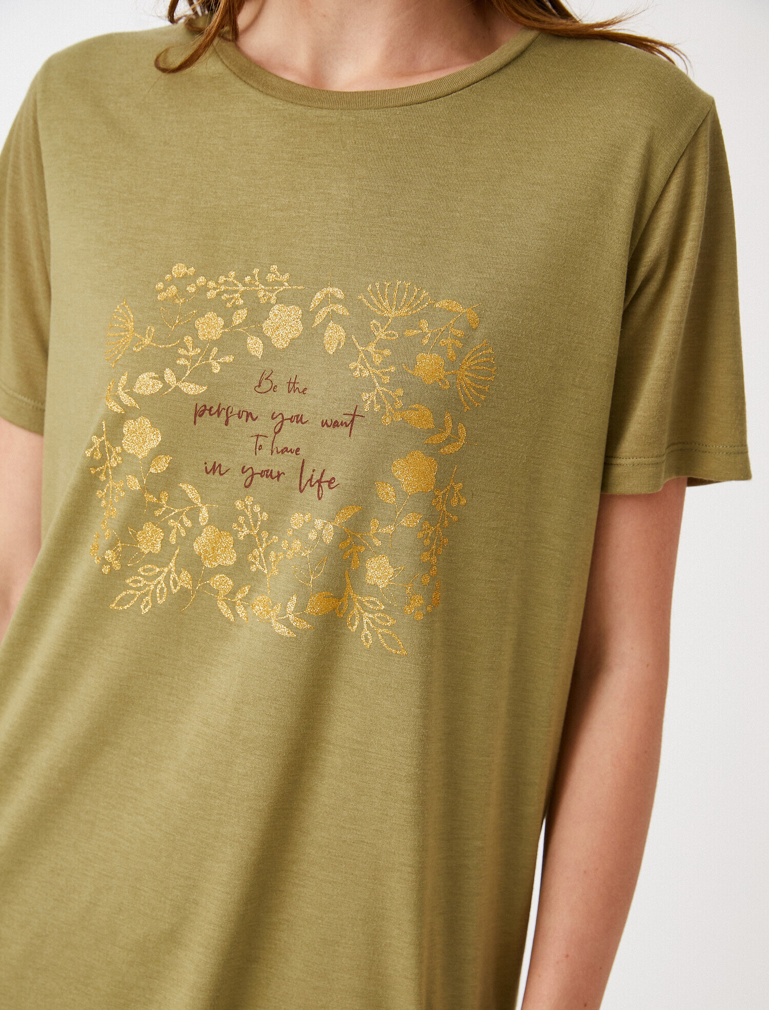   Baskılı Tişört Simli