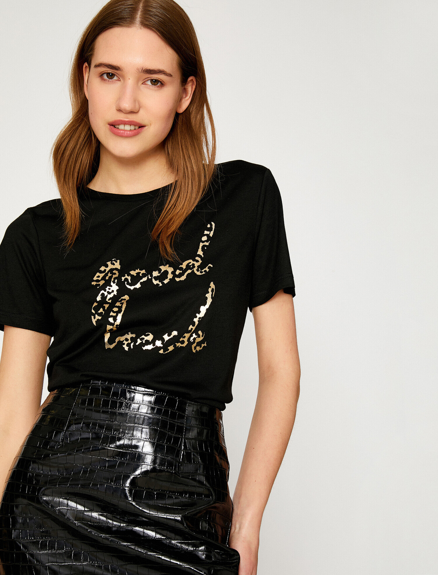   Slogan Tişört Kısa Kollu Bisiklet Yaka