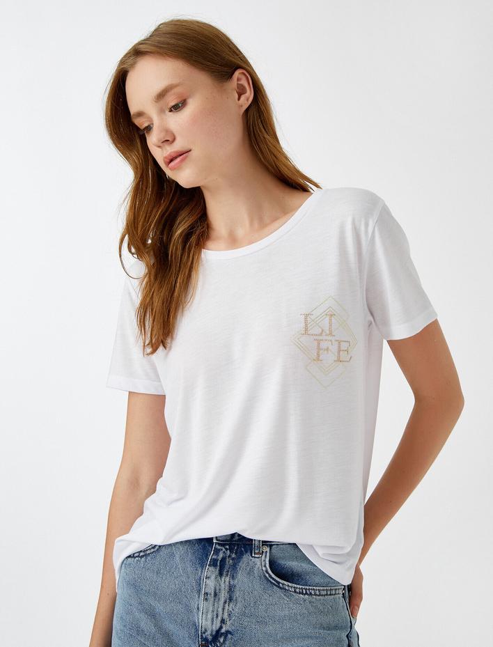  Baskılı Kısa Kol Tişört