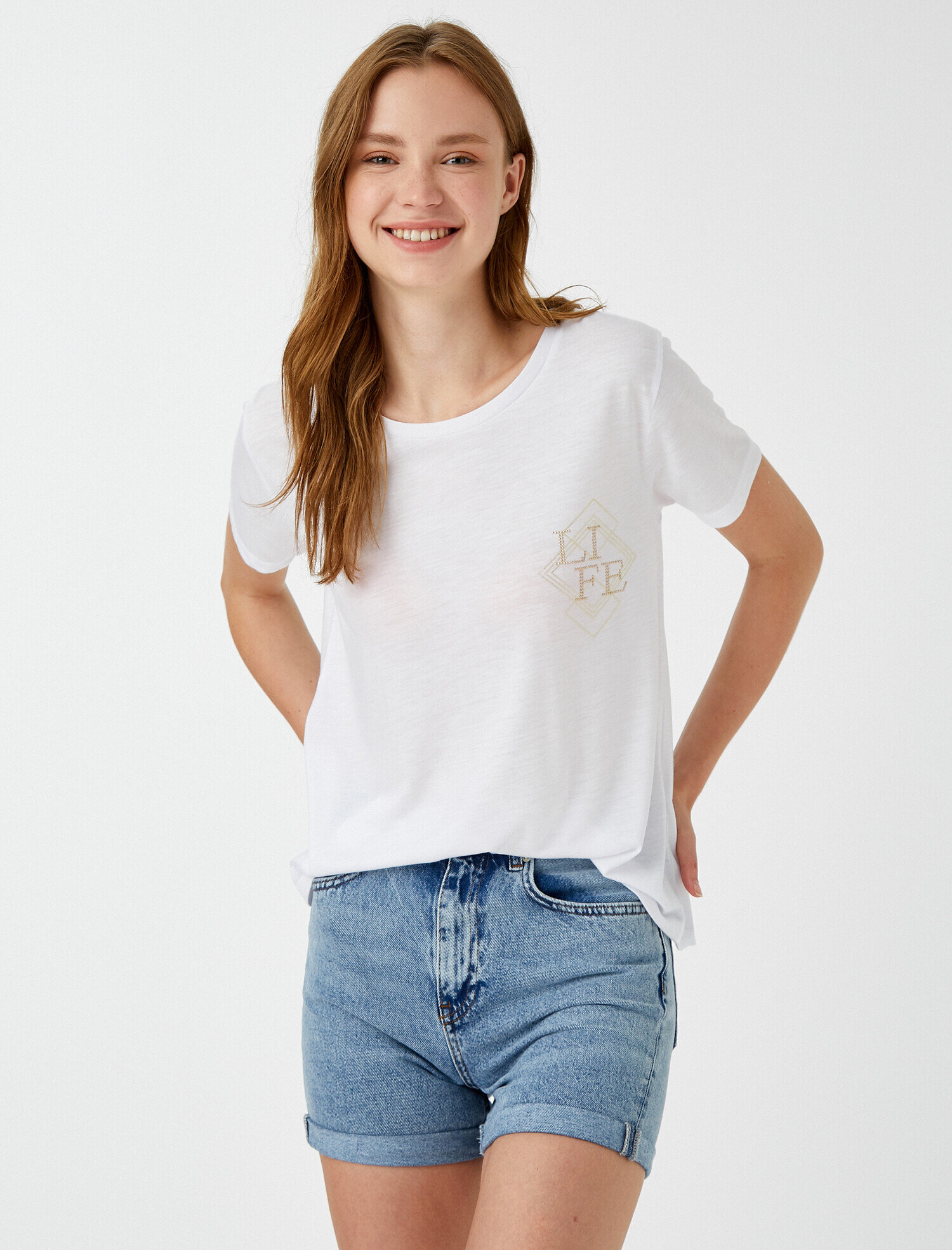   Baskılı Kısa Kol Tişört