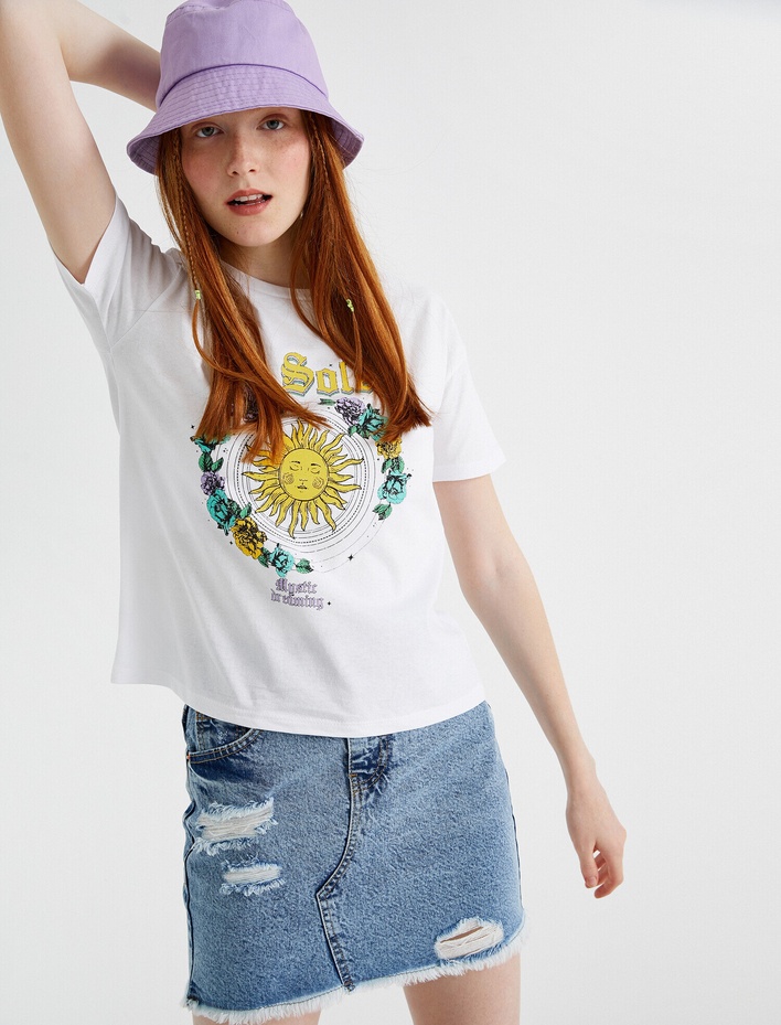  Baskılı Tişört Pamuklu