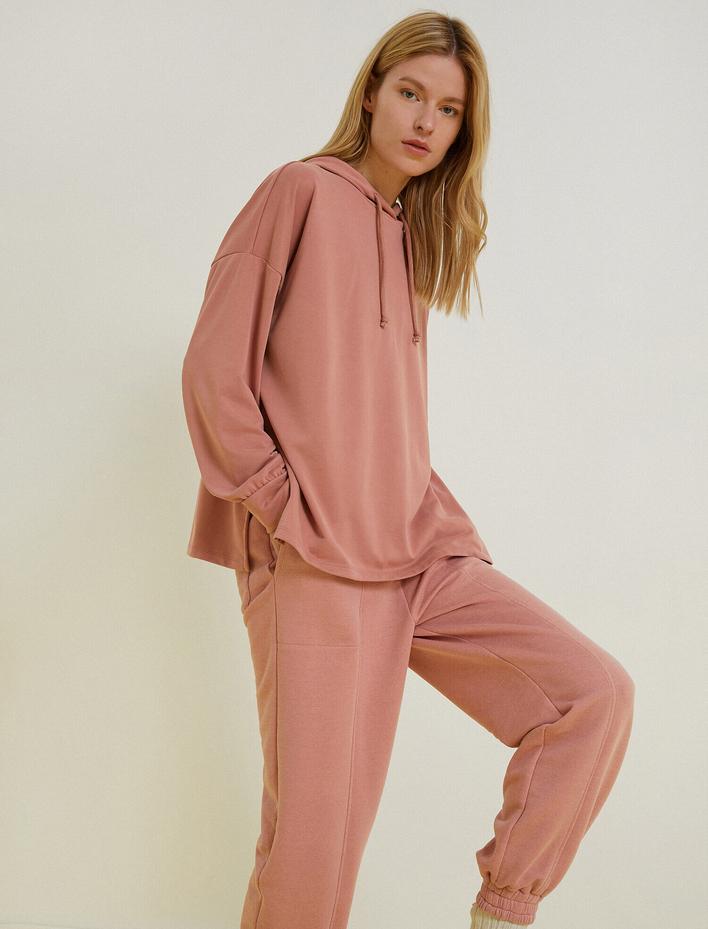  Kapüşonlu Sweatshirt Hoodie Oversize