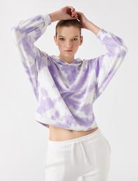 Oversize Kapüşonlu Batik Sweatshirt