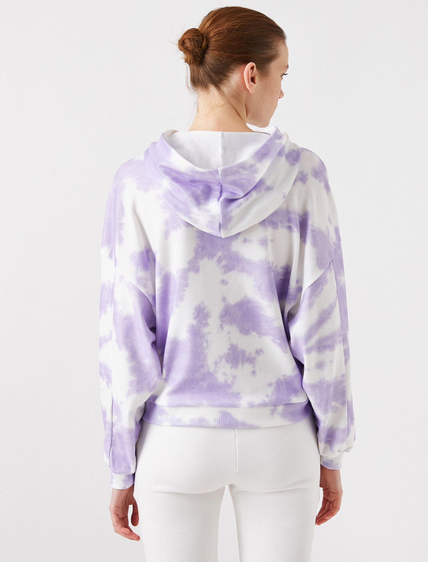   Oversize Kapüşonlu Batik Sweatshirt