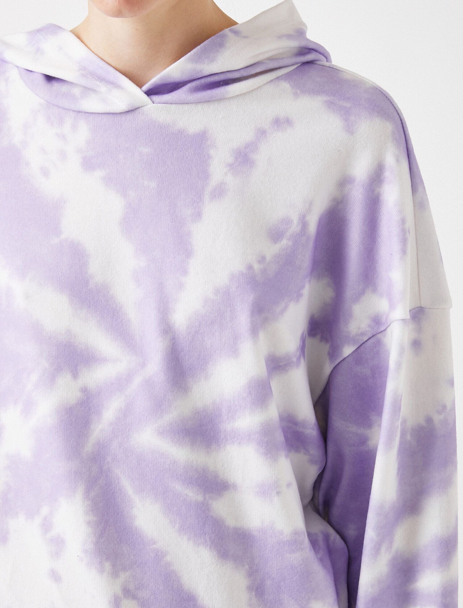   Oversize Kapüşonlu Batik Sweatshirt
