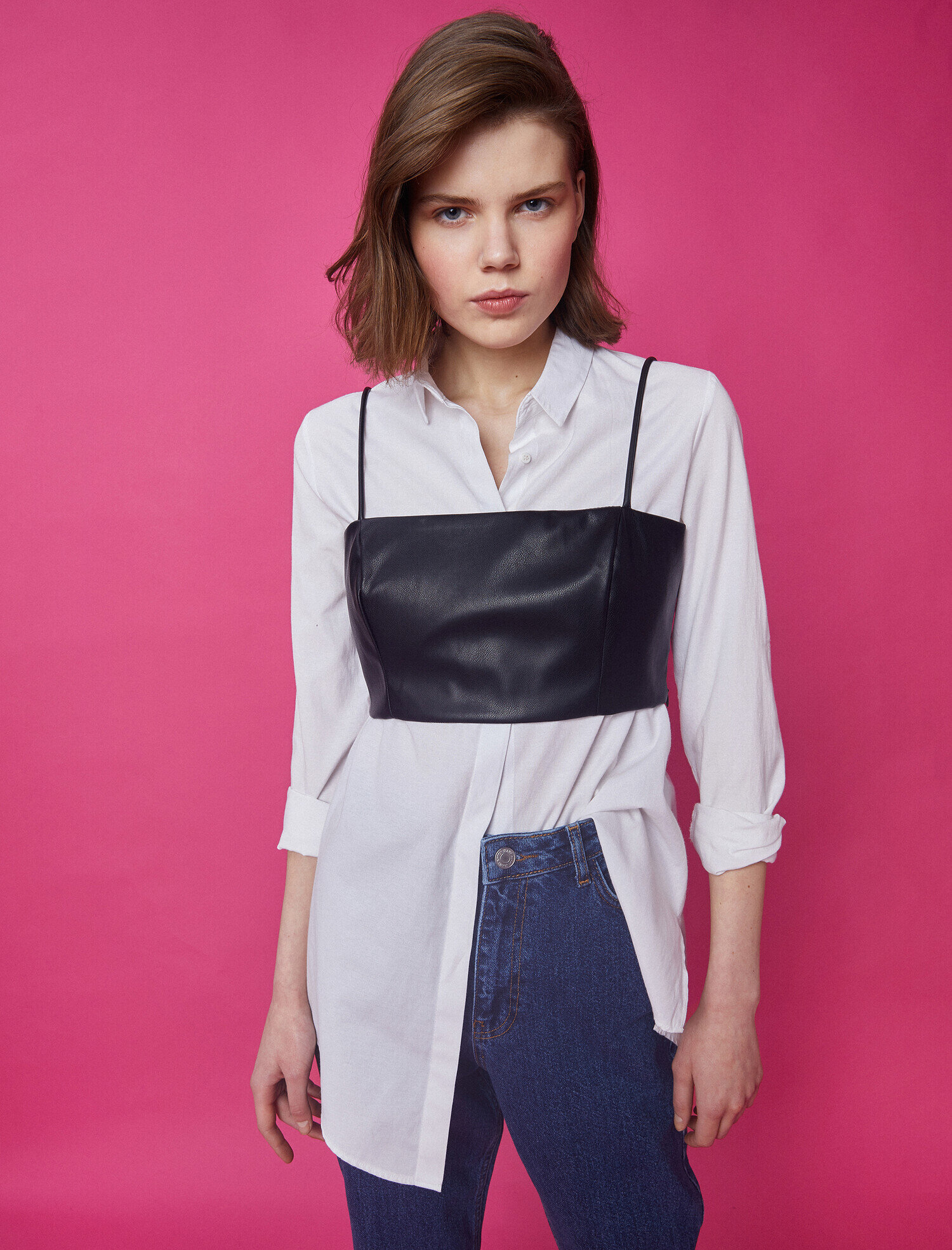   Suni Deri Crop Atlet