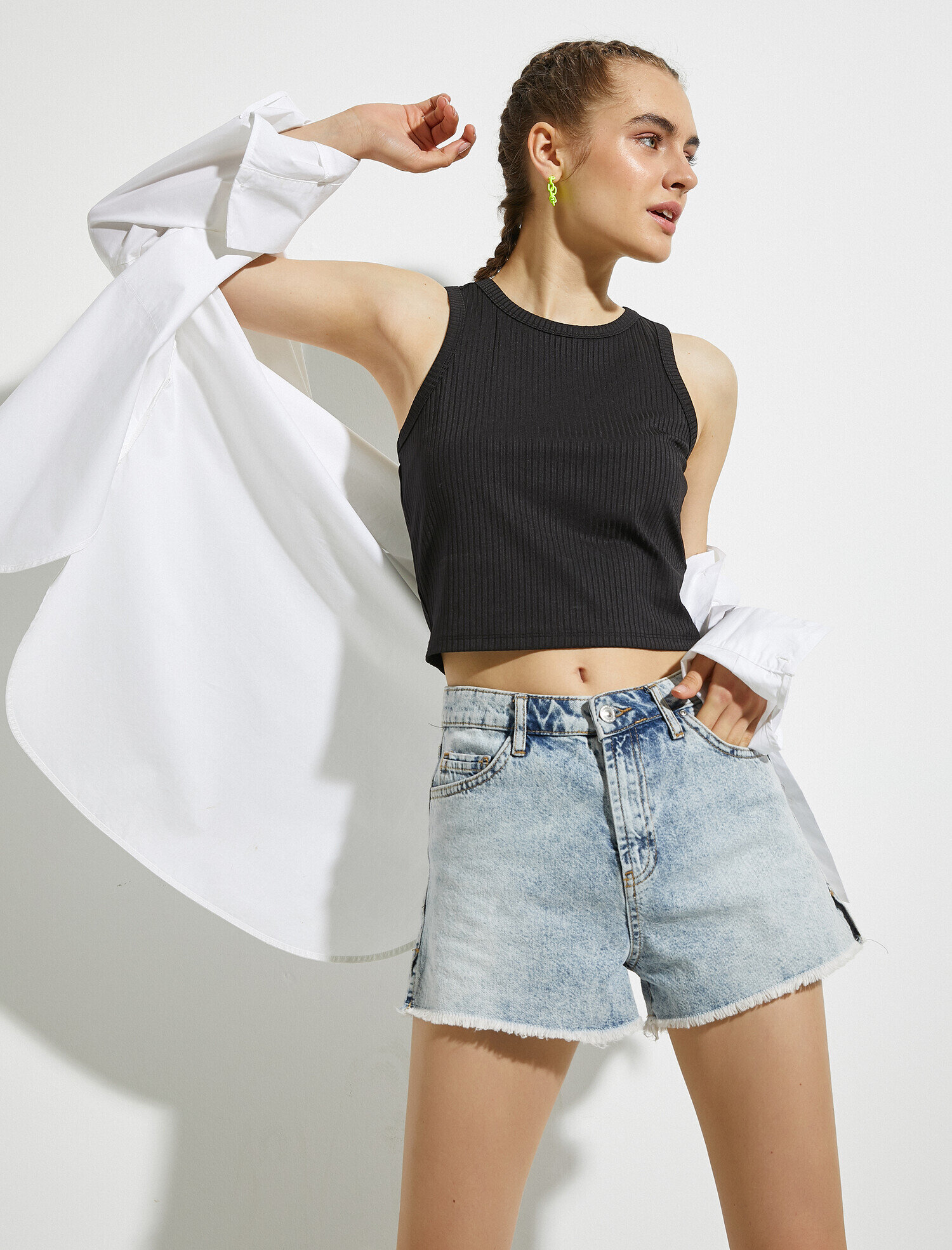   Fitilli Atlet Halter Yaka Tanktop