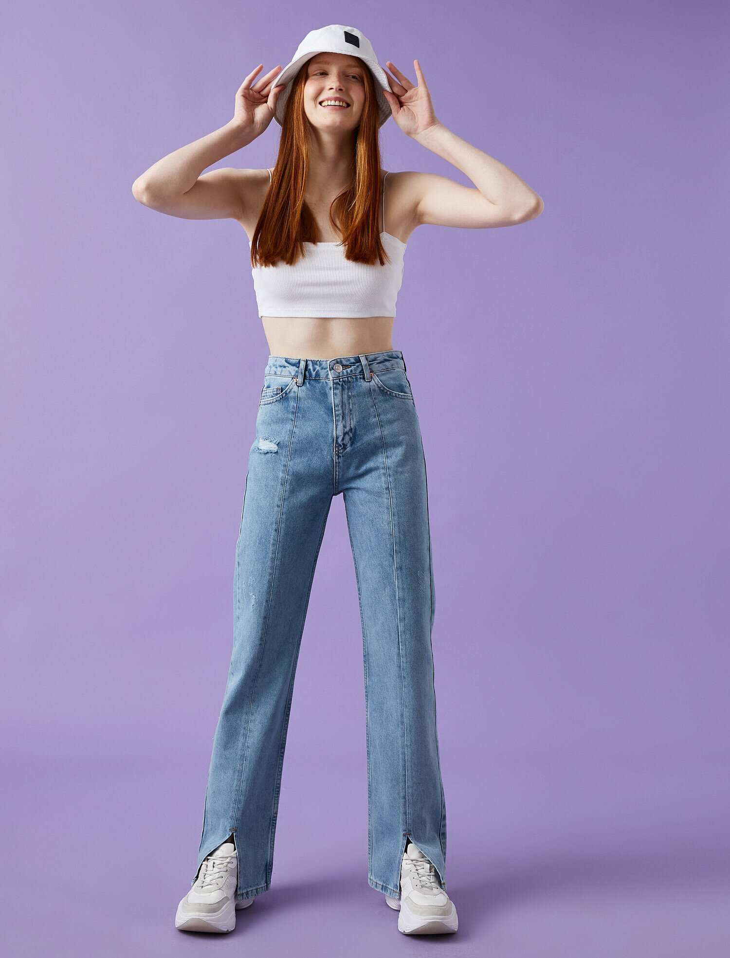   Pamuklu Jean Pantolon