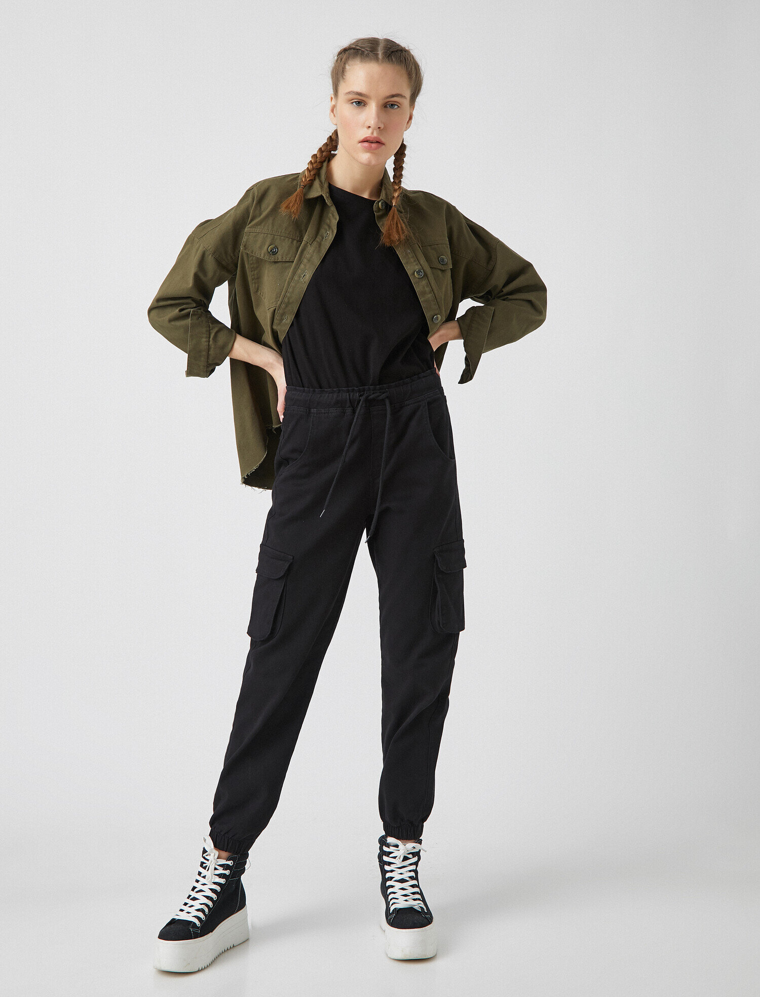   Pamuklu Kargo Jogger Pantolon