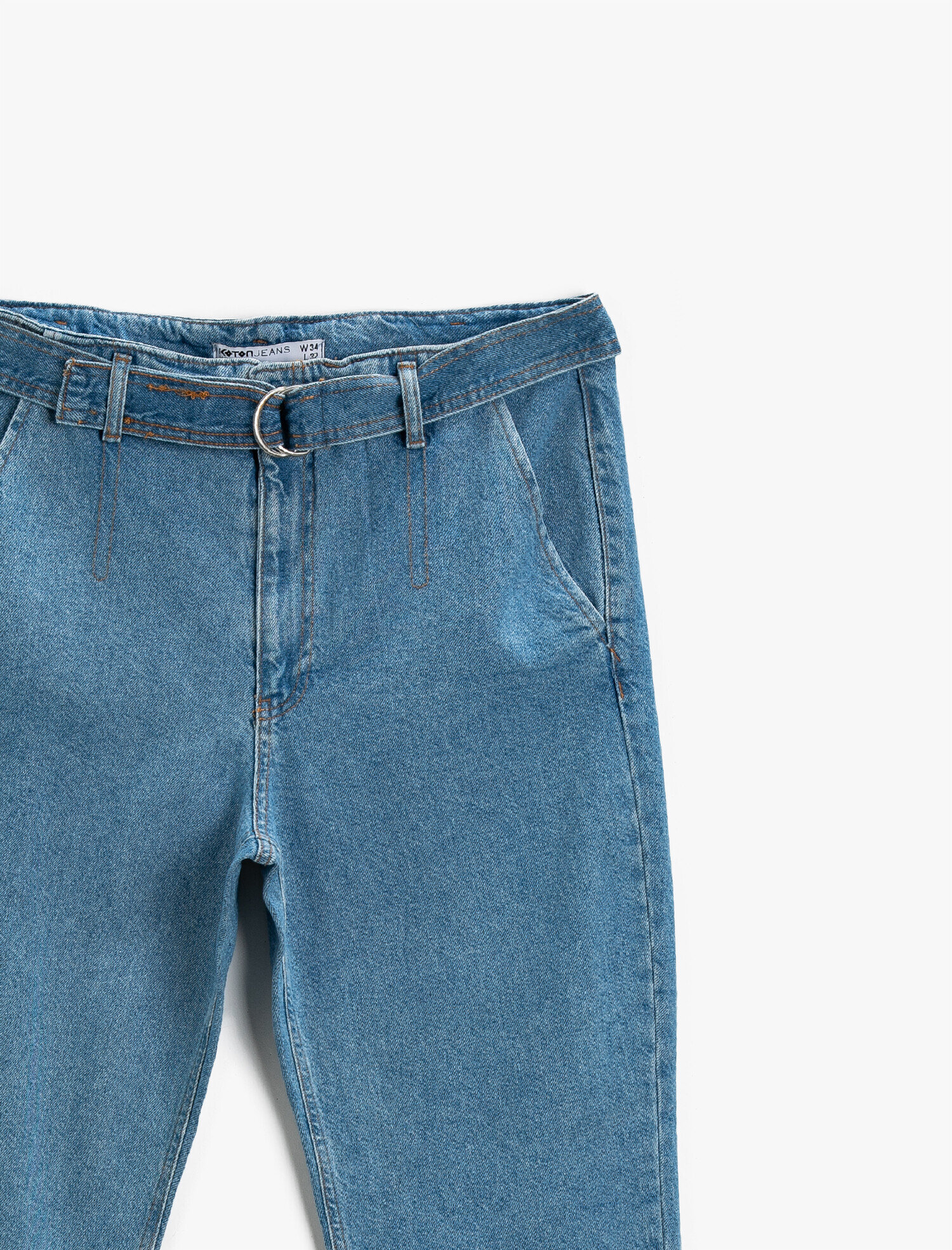   Mom Jean - Normal Bel Dar Kesim Dar Paça Pantolon