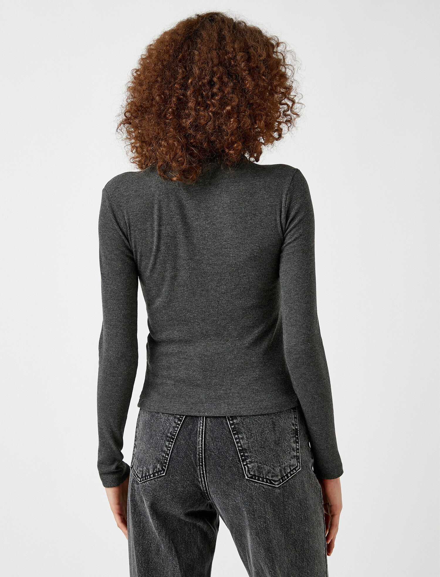   Uzun Kollu Tişört Bisiklet Yaka