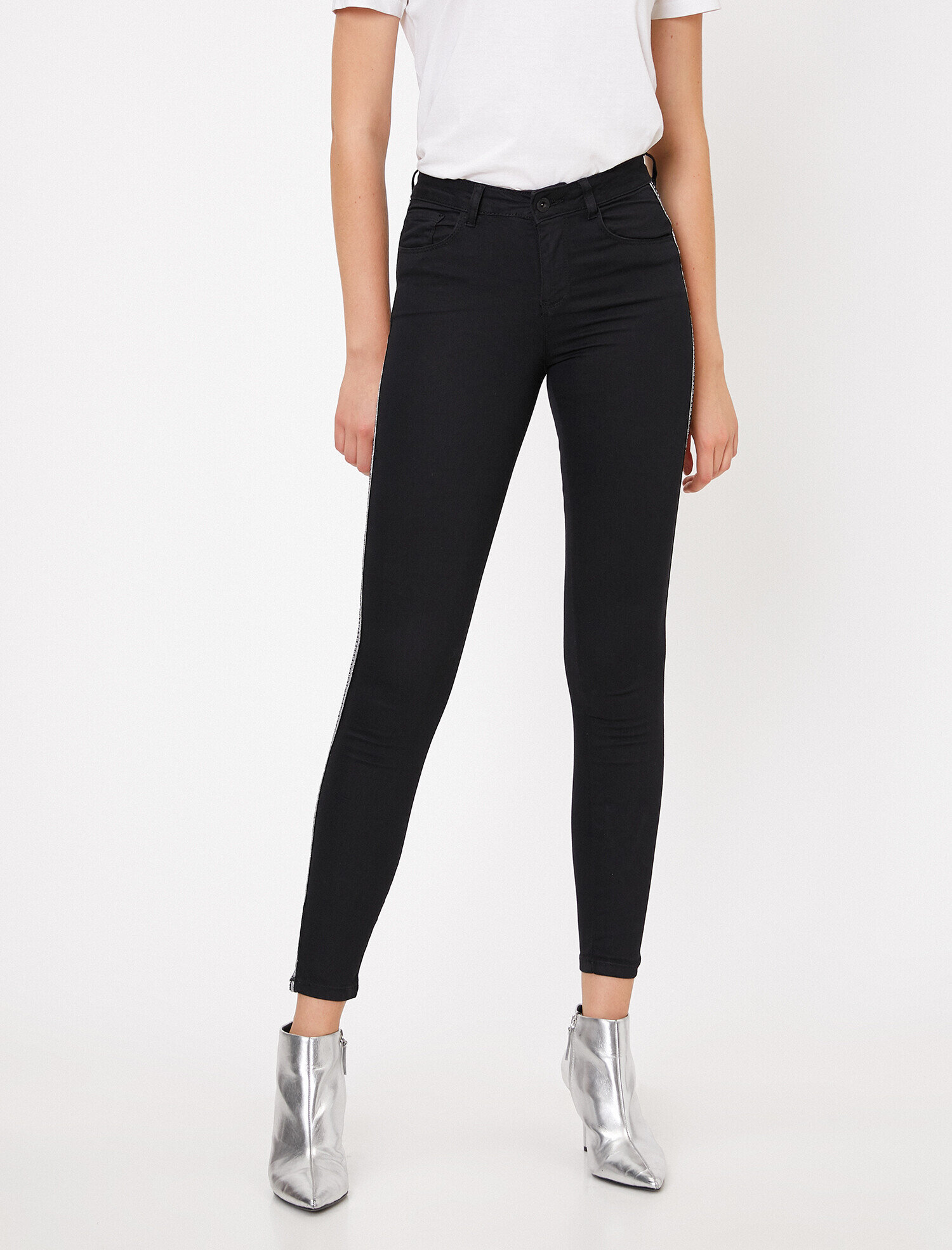   Carmen Jean - Yüksek Bel Dar Kesim Dar Paça Pantolon