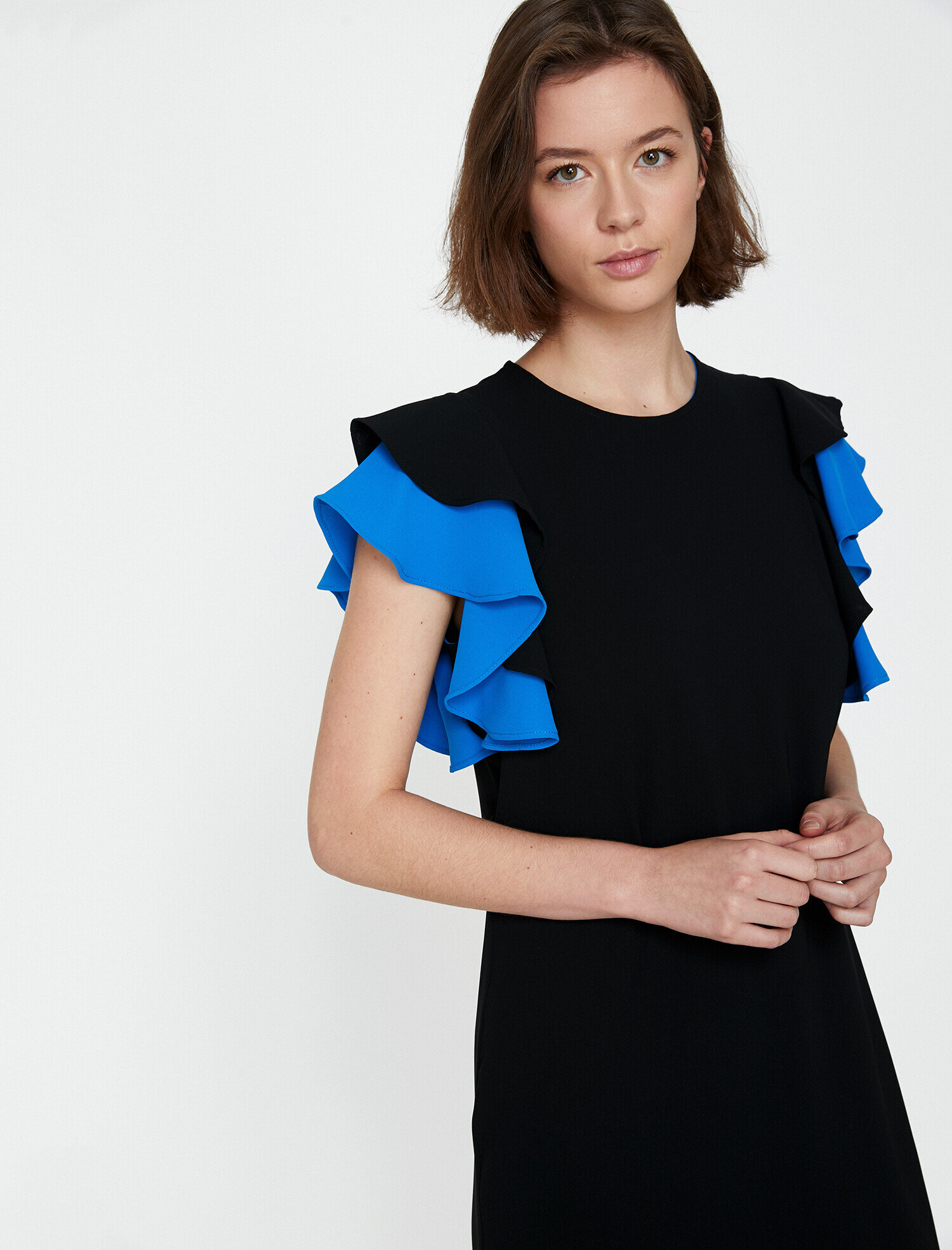   Fırfır Detaylı Elbise