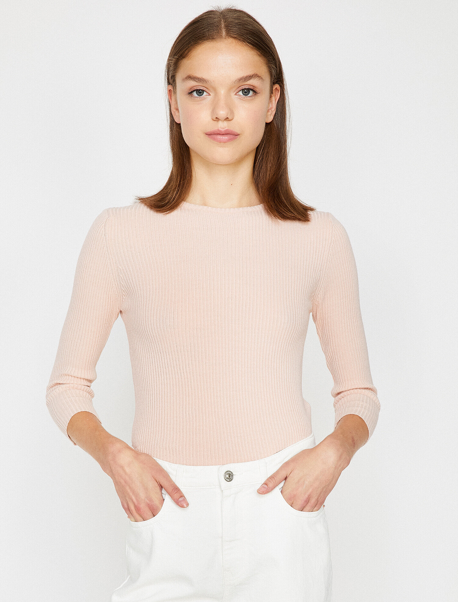 Bisiklet Yaka Triko Kazak