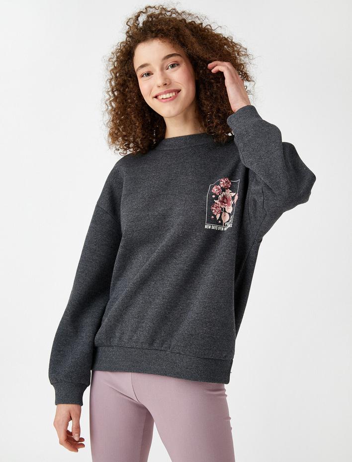  Baskılı Sweatshirt