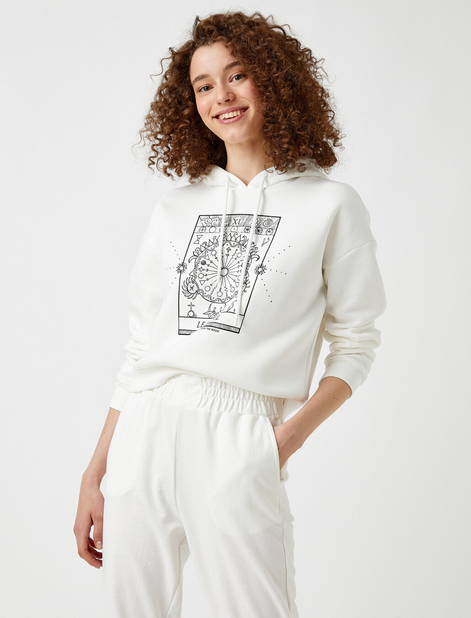   Kapüşonlu Sweatshirt Baskılı