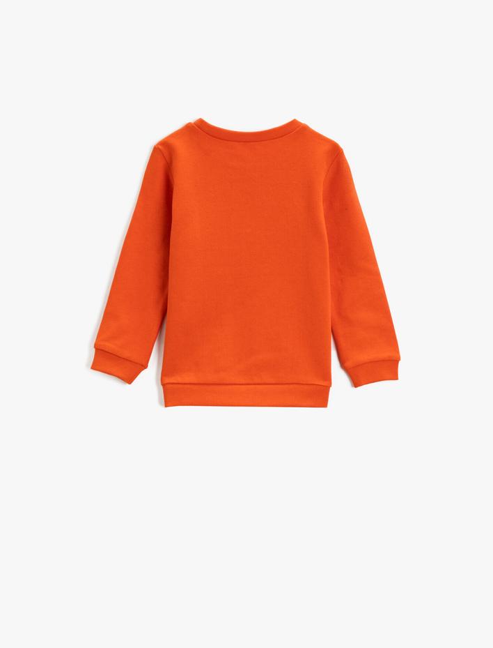 Erkek Bebek Sloganlı Sweatshirt Baskılı