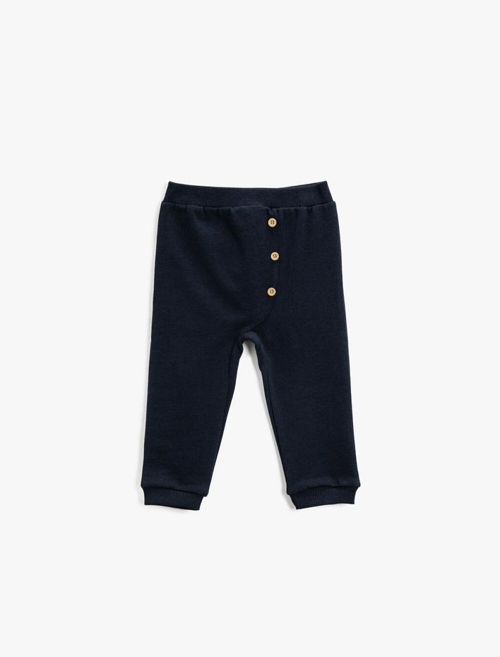 Erkek Bebek Düğmeli Eşofman Altı