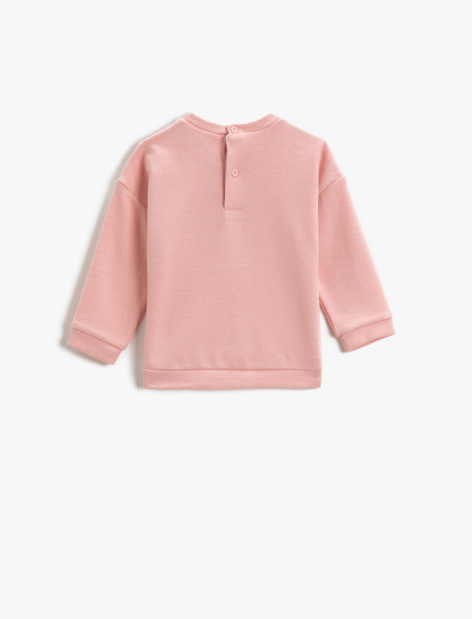  Kız Bebek Baskılı Sweatshirt Uzun Kollu Bisiklet Yaka