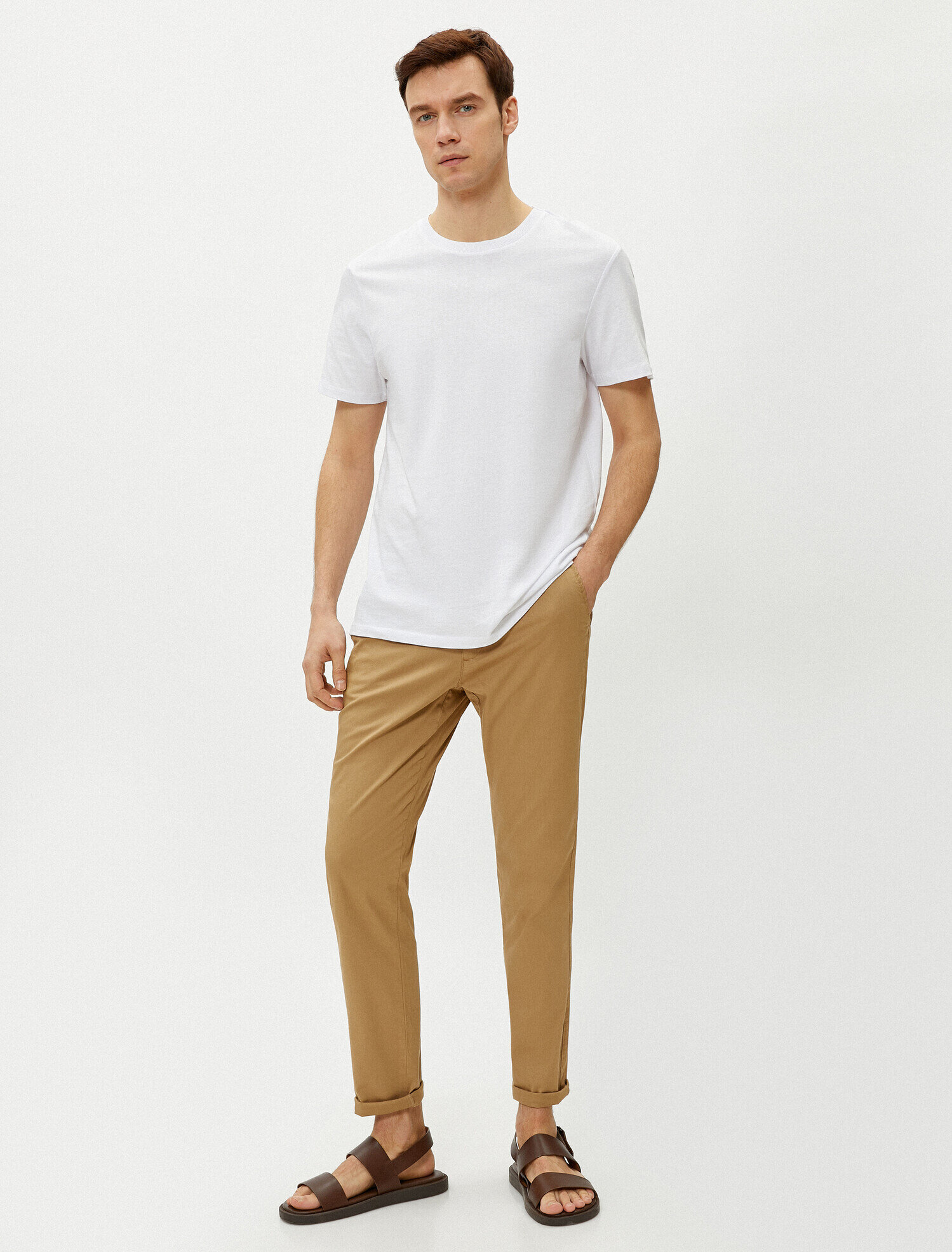   Slim Fit Pantolon Cepli Pamuklu