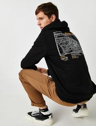 Respect Life | Yaşama Saygı - Baskılı Kapüşonlu Uzun Kollu Sweatshirt