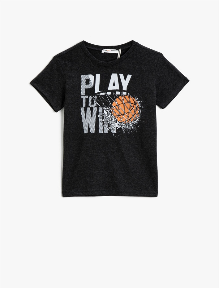 Erkek Çocuk Basketbol Baskılı Tişört