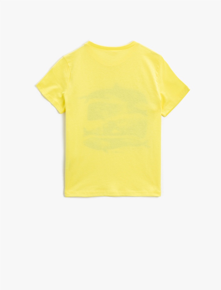 Erkek Çocuk Bisiklet Yaka Tişört Baskılı Kısa Kollu