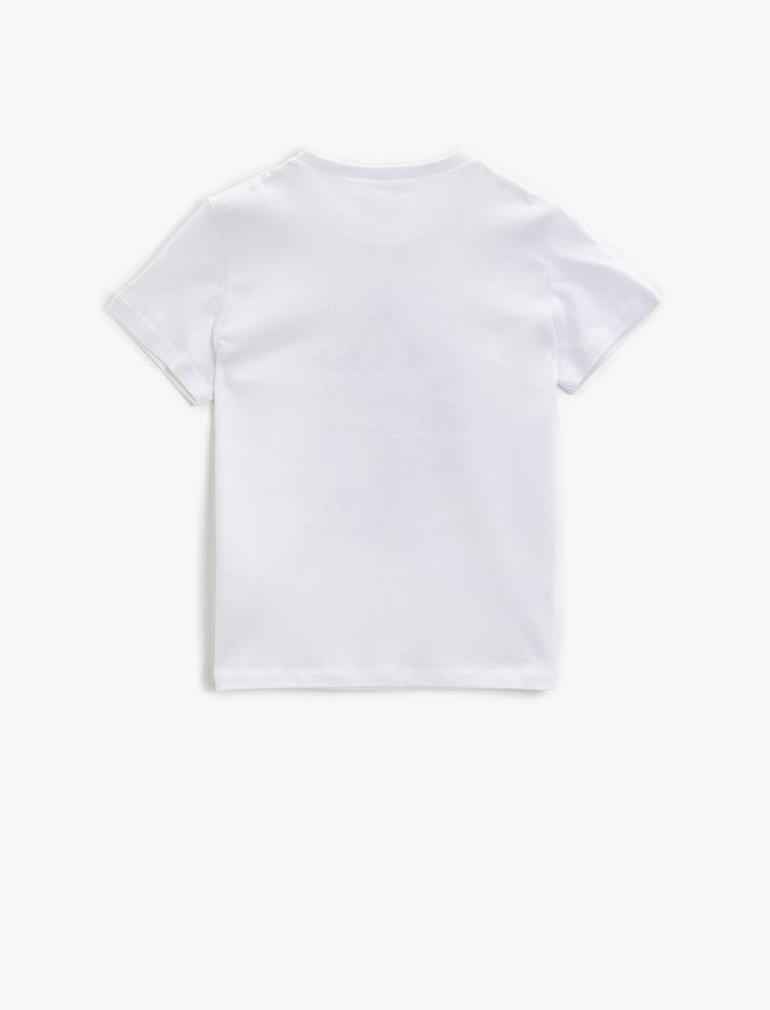 Erkek Çocuk Yazılı Tişört Kısa Kollu Pamuklu