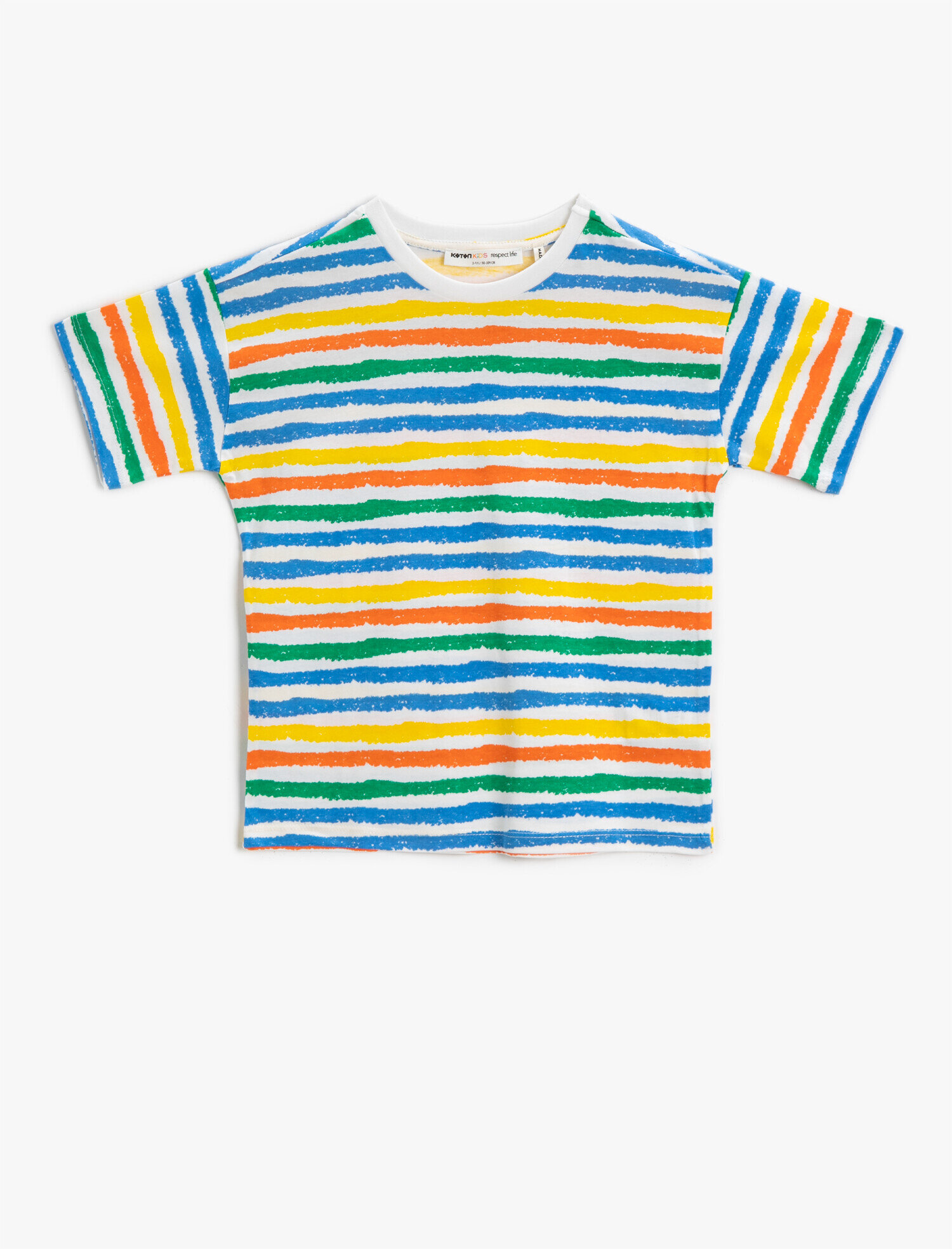  Erkek Çocuk Çizgili Tişört Pamuklu