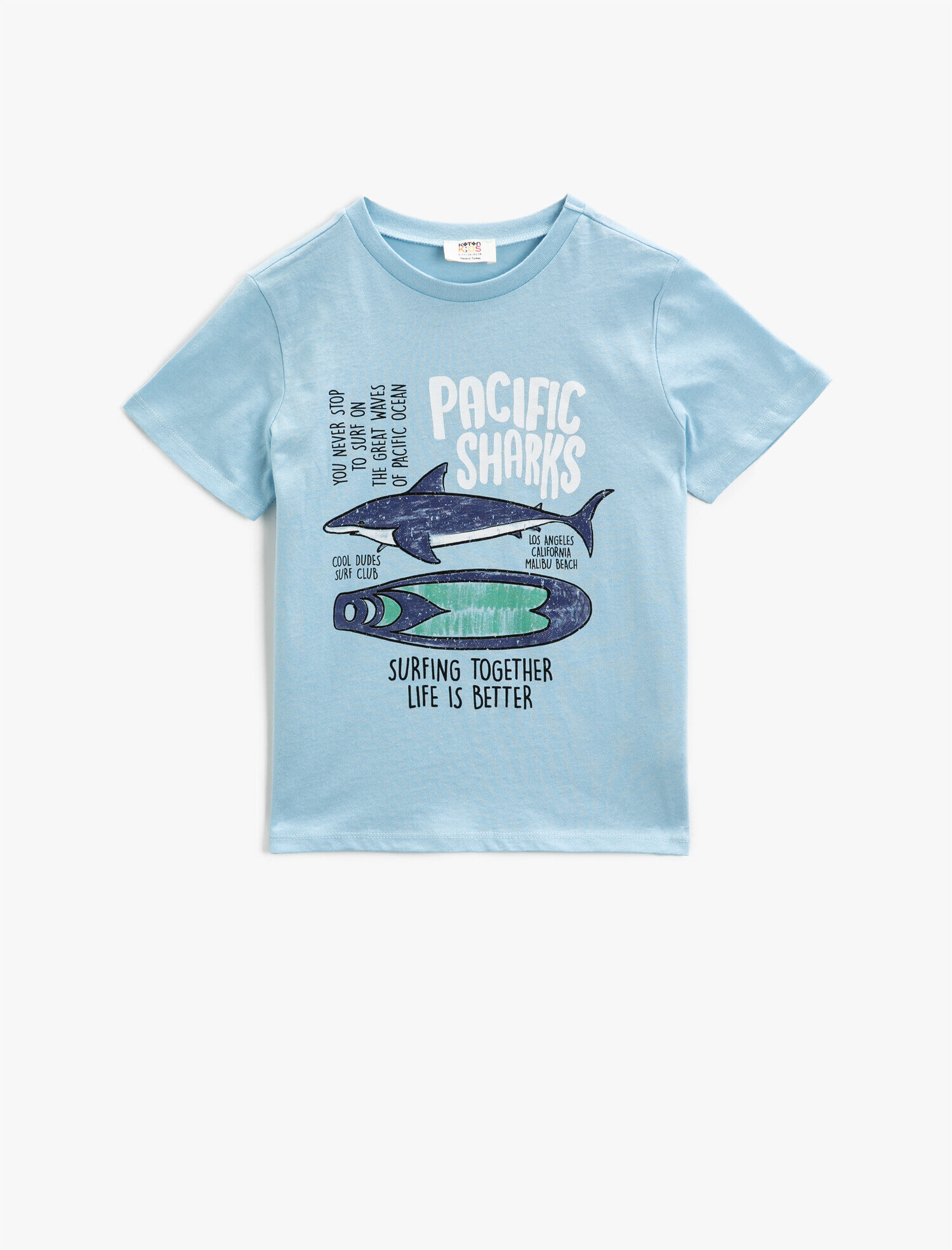  Erkek Çocuk Baskılı Tişört Pamuklu Kısa Kollu Bisiklet Yaka