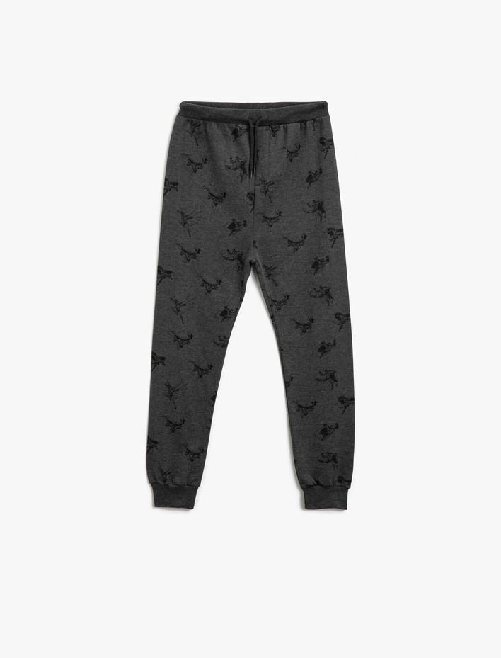 Erkek Çocuk Pamuklu Batman Lisanslı Baskılı Beli Bağlamalı Eşofman Altı