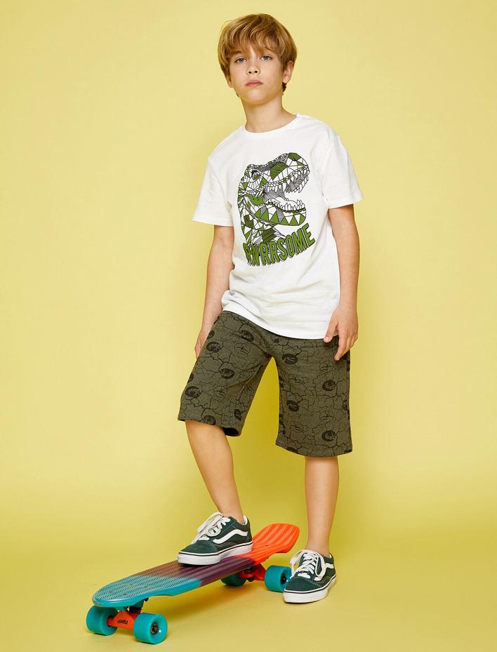 Erkek Çocuk Baskılı Şort Pamuklu