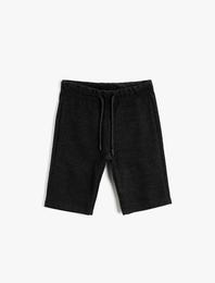 Belden Bağlamalı Şort Pamuklu