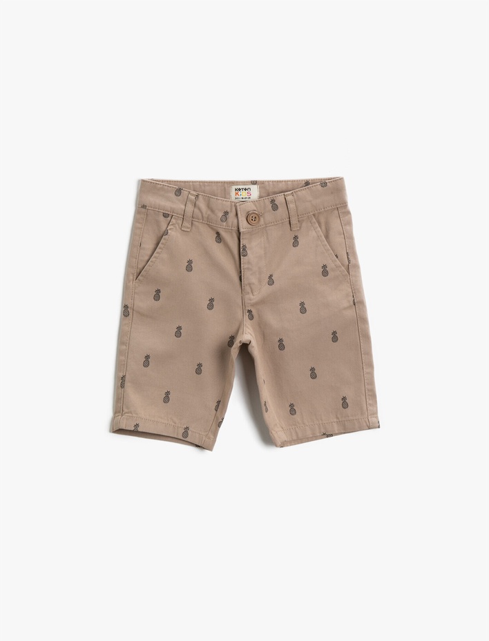 Erkek Çocuk Desenli Şort Pamuklu