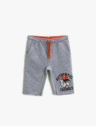 Baskılı Şort Pamuklu