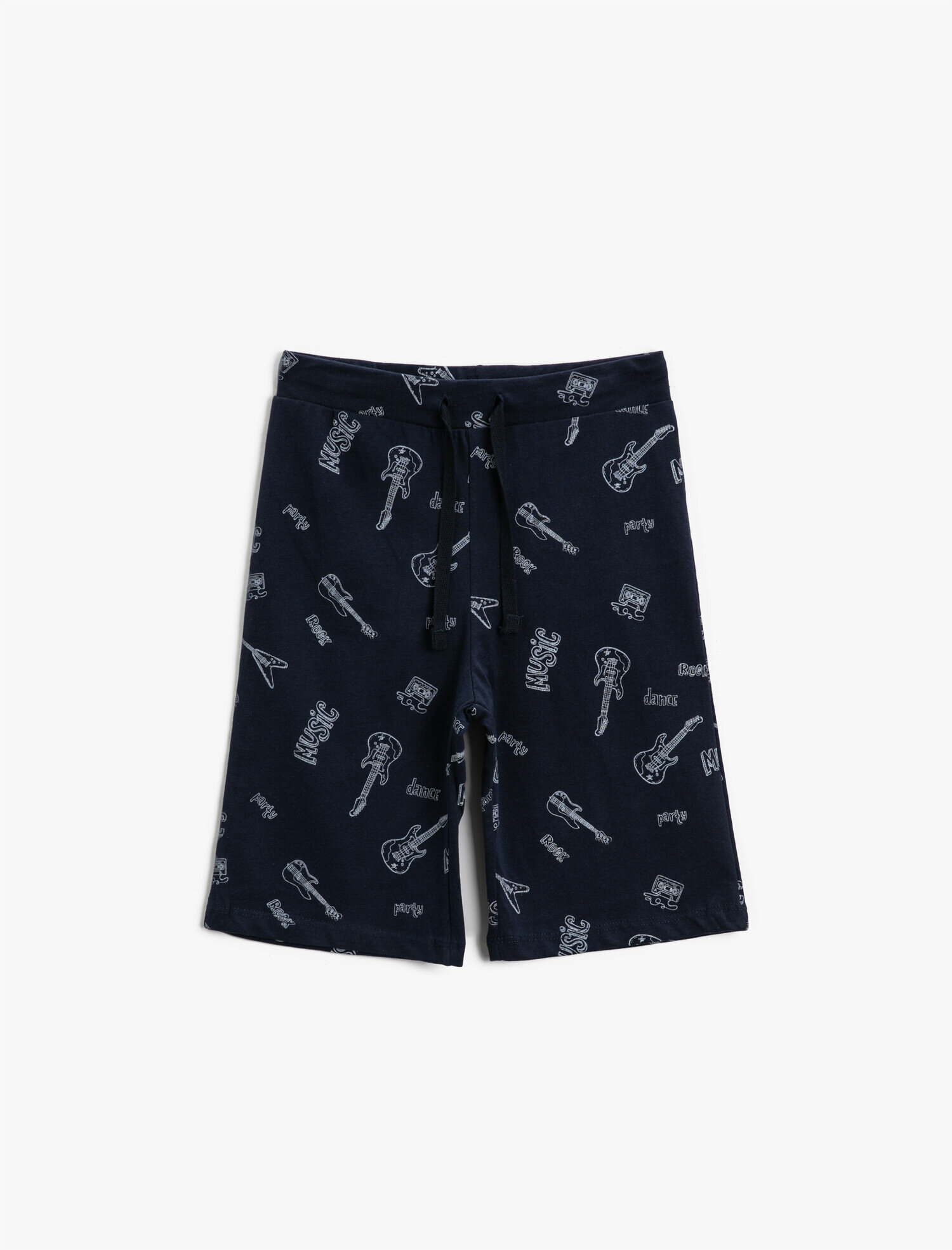  Erkek Çocuk Baskılı Şort Pamuklu Belden Bağlamalı