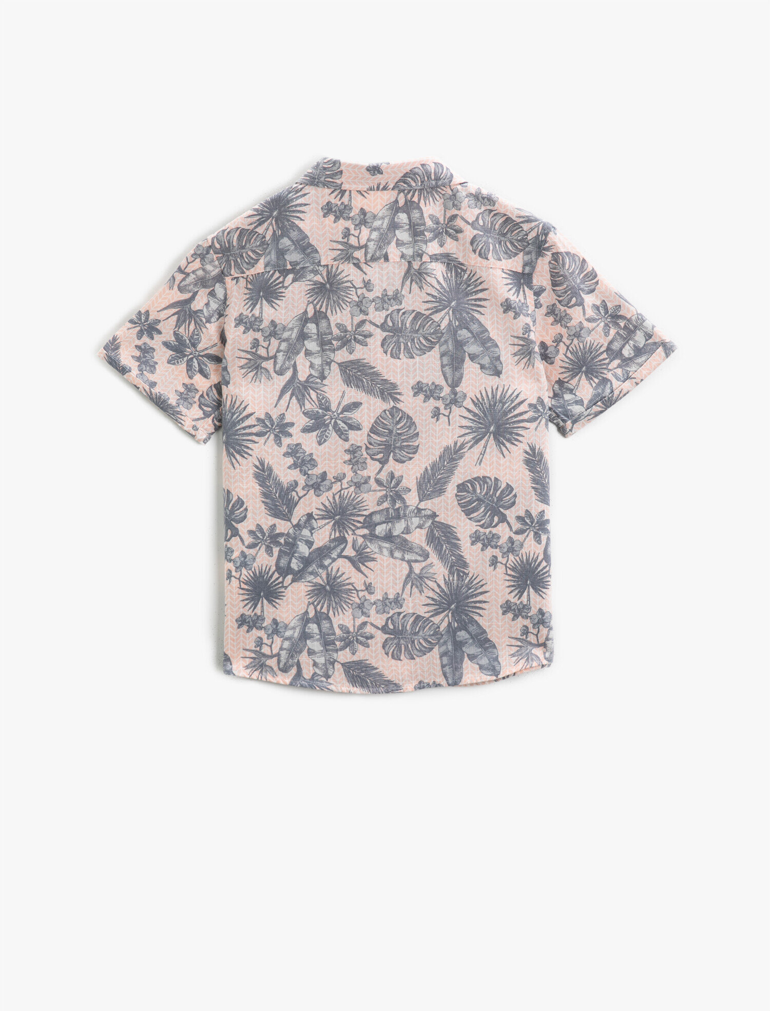  Erkek Çocuk Kısa Kollu Gömlek Baskılı Pamuklu