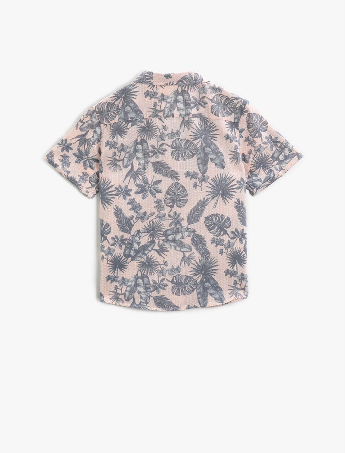 Erkek Çocuk Kısa Kollu Gömlek Baskılı Pamuklu