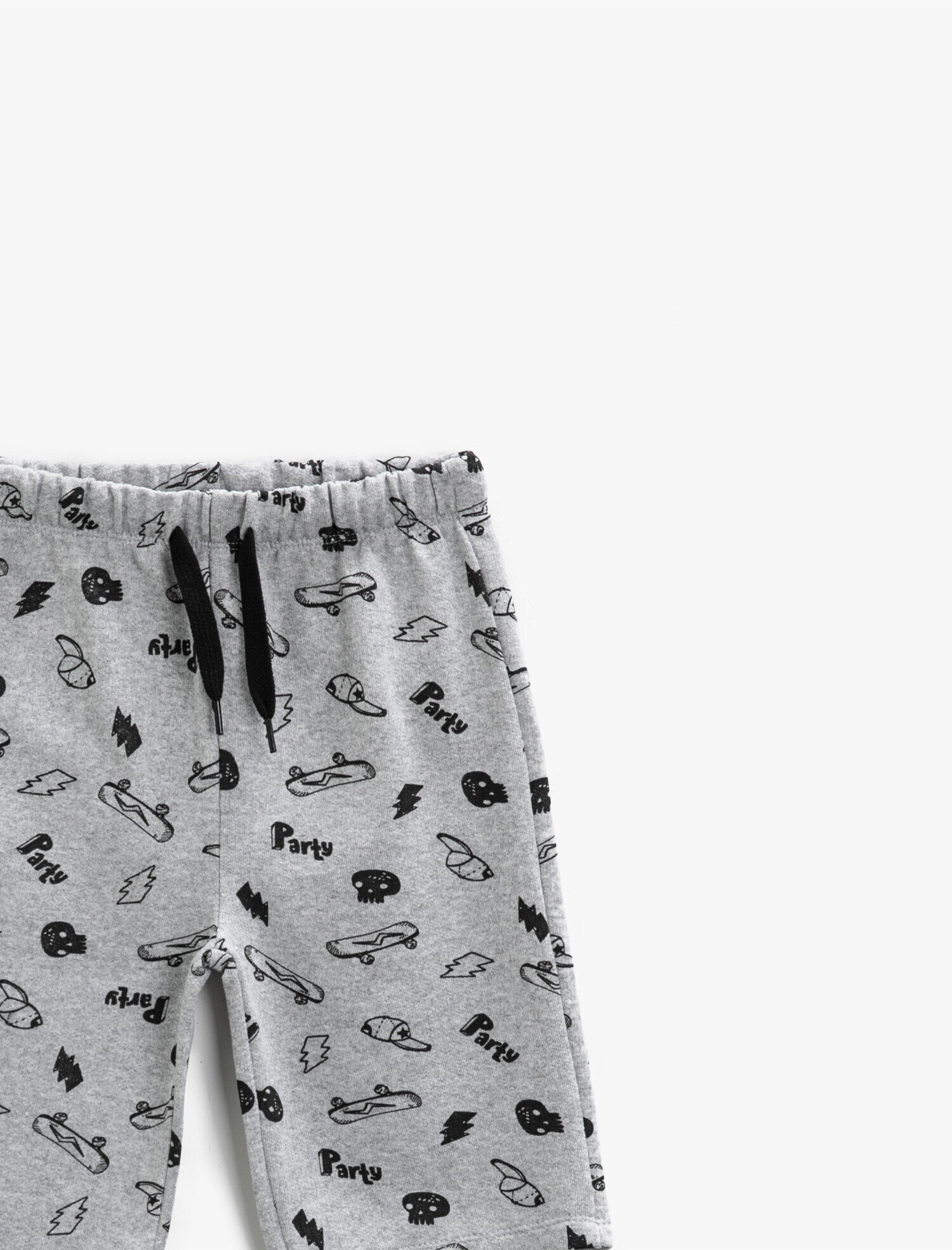  Erkek Çocuk Baskılı Şort Belden Bağlamalı